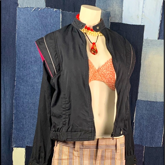 Vintage 90’s Pleated Wing Shoulders Lightweight Jacket Sz S - Picture 2 of 8